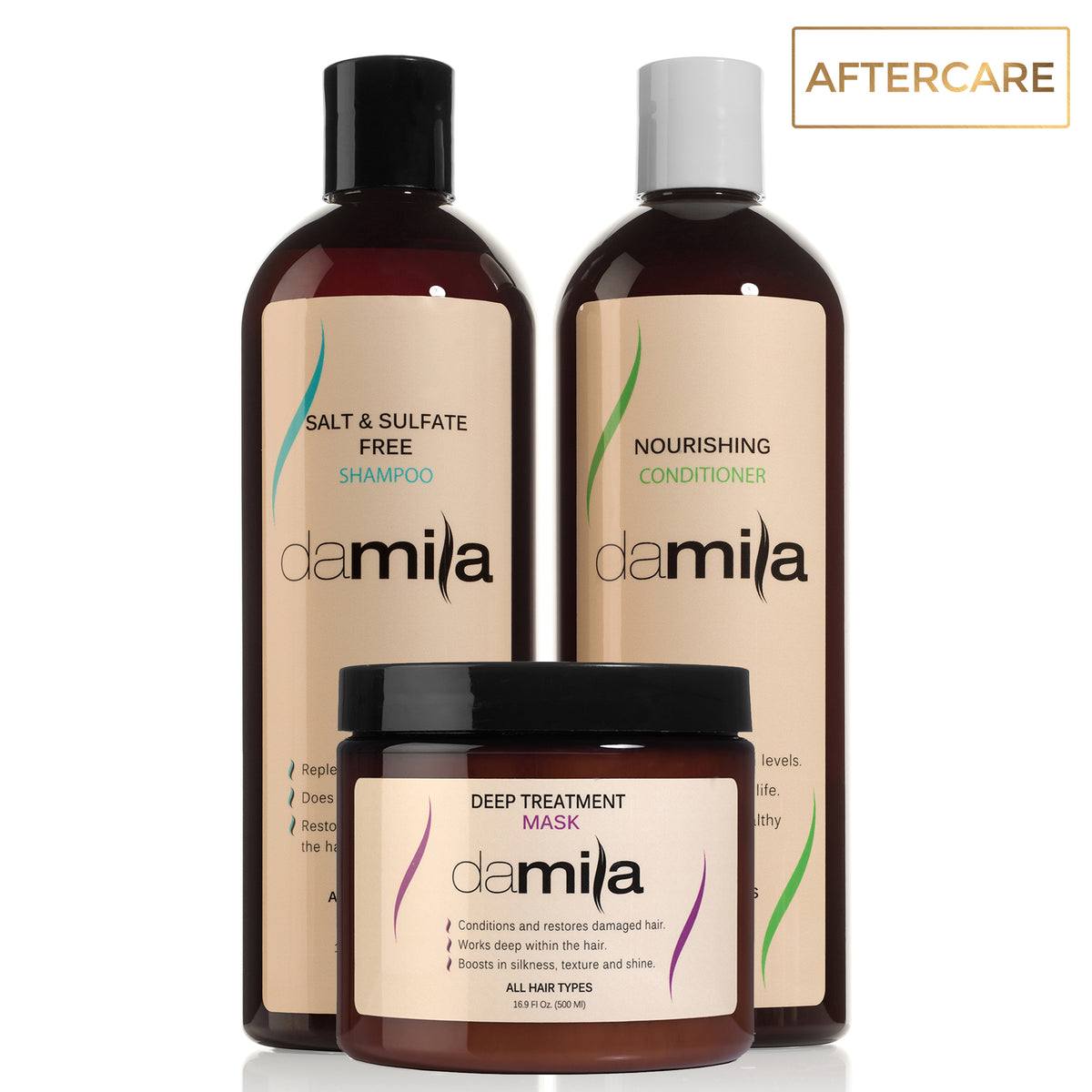 Salt & Sulfate Free Shampoo + Conditioner + Keratin Hair Mask