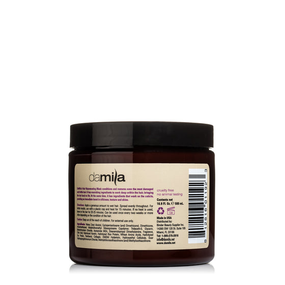 Deep Treatment Keratin Hair Mask back side with ingredients
