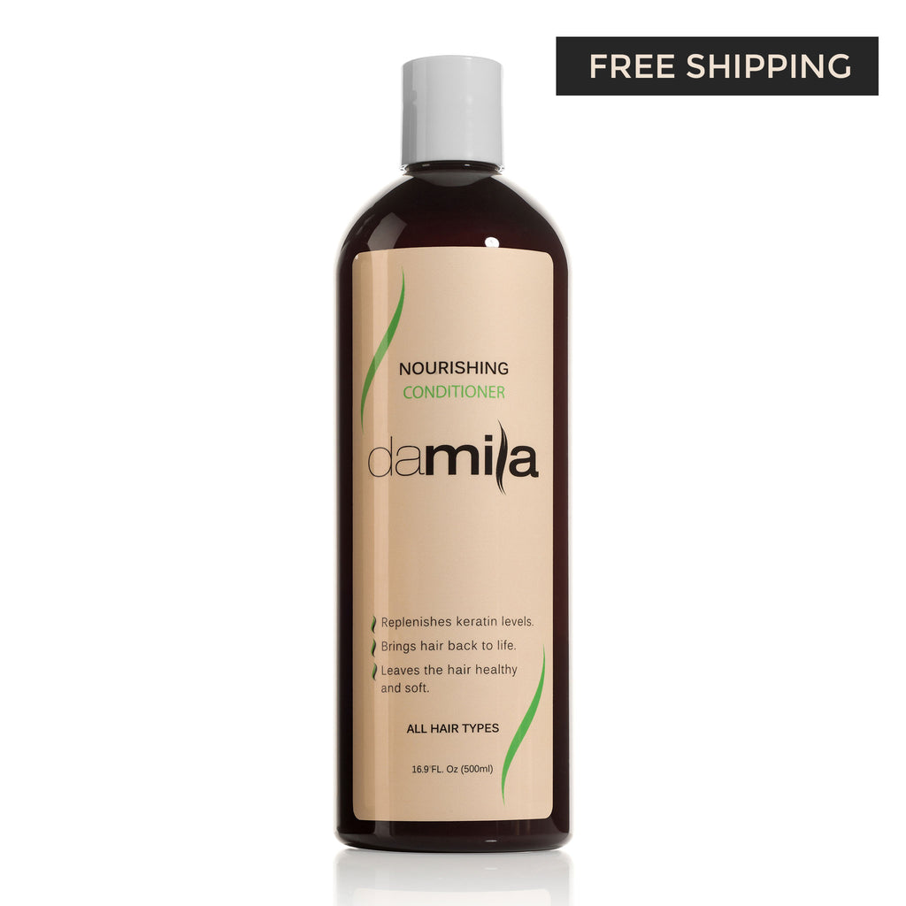 Damila Silicone-Free Nourishing Conditioner 16 oz front with free shipping tag