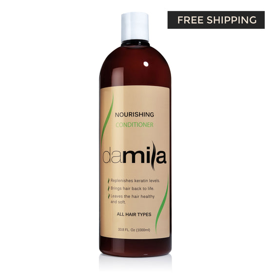 Damila Silicone-Free Nourishing Conditioner 33oz front with free shipping tag